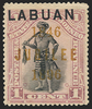 North Borneo Labuan 1896 Jubilee 1c black and grey-mauve, SG83b