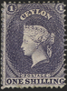 CEYLON 1862 1s slate-purple, SG43