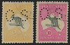 Australia 1915-28 5s grey and yellow, 10s grey and pink, SGO50/1