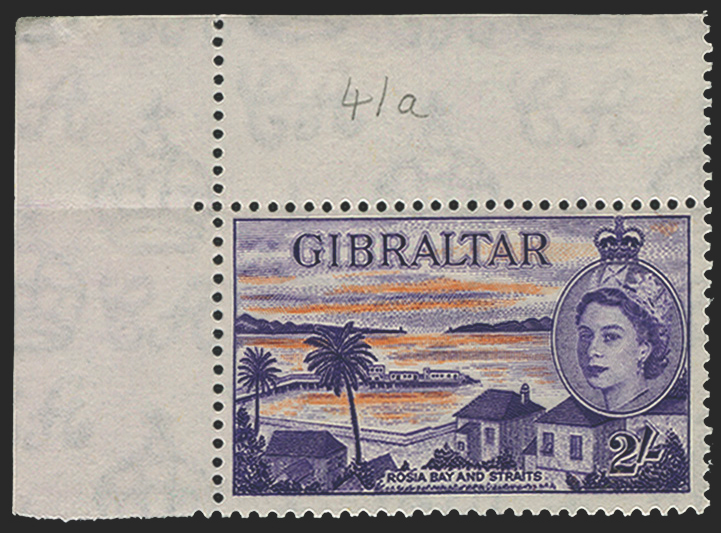 Gibraltar 1953-59 2s orange and reddish violet, SG155