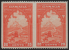 Canada 1927 20c orange Confederation horizontal pair, SGS5