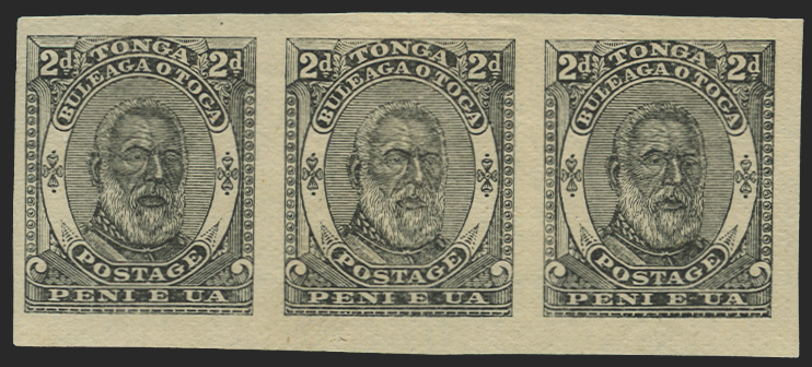 Tonga 1892 2d black plate proof, SG11