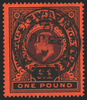 South Africa 1908-09 £1 purple and black/red used in Natal, SGZ52