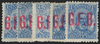 Tonga 1893 set of 5 to 1s ultramarine Officials, SGO1/5