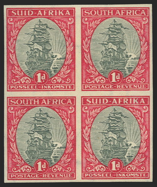 SOUTH AFRICA 1933-48 1d grey and carmine variety, SG56a