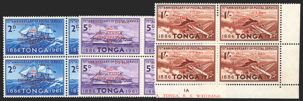 Tonga 1962 2d, 5d, 1s 'Air' Officials, SG O11/13