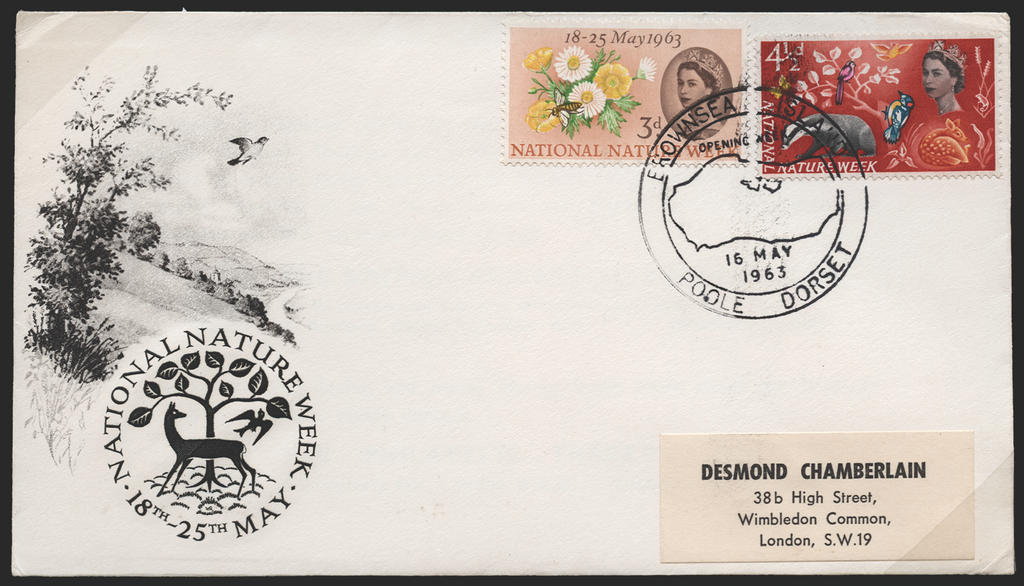 Great Britain 1963 3d-4½d Nature Week First Day Cover, SG637/8