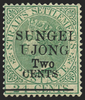 Malaysia - Sungei Ujong 1891 2c on 24c green, SG46