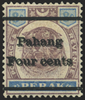 Malaysia - Pahang 1899 4c on 8c dull purple and ultramarine error, SG25b