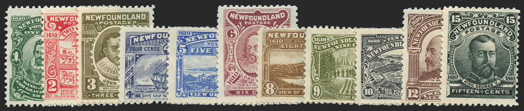 Newfoundland 1910 set of 11 to 15c, SG95/105