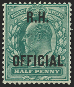 Great Britain 1902 blue-green ½d R.H. Official, SGO91