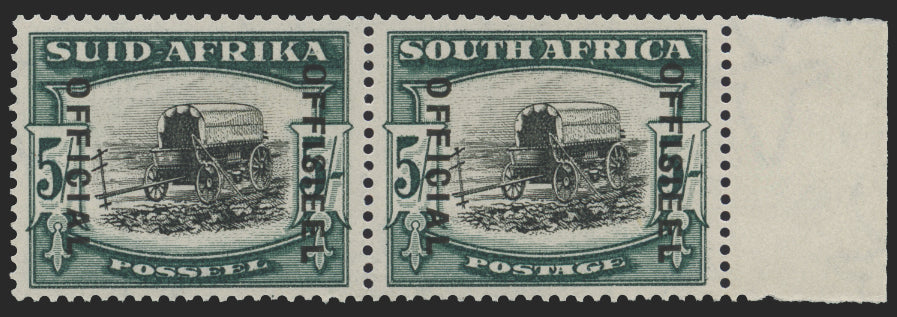 SOUTH AFRICA 1935-49 5s black and blue-green Official, SGO28