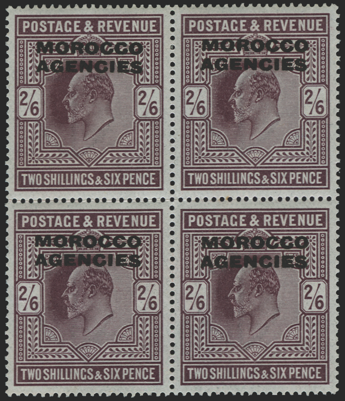 MOROCCO AGENCIES 1907-13 British Currency 2s6d dull reddish purple, SG41
