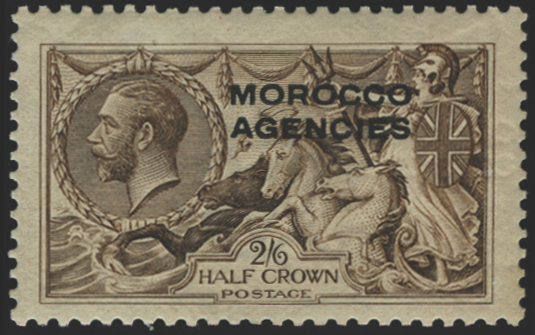 MOROCCO AGENCIES 1914-31 British Currency 2s6d sepia-brown variety, SG50b