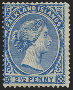 FALKLAND ISLANDS 1891-1902 2½d pale chalky ultramarine, SG27