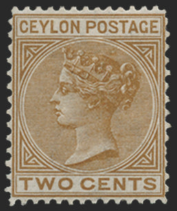 CEYLON 1872-80 2c brown, SG133