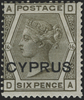 CYPRUS 1880 6d grey, SG5