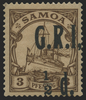 SAMOA 1914 ½d on 3pf brown, variety, SG101c