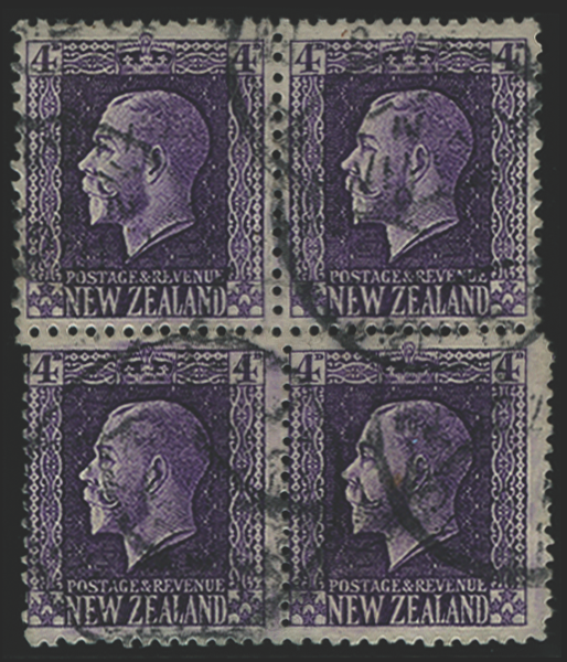 NEW ZEALAND 1915-30 4d bright violet variety, SG422f