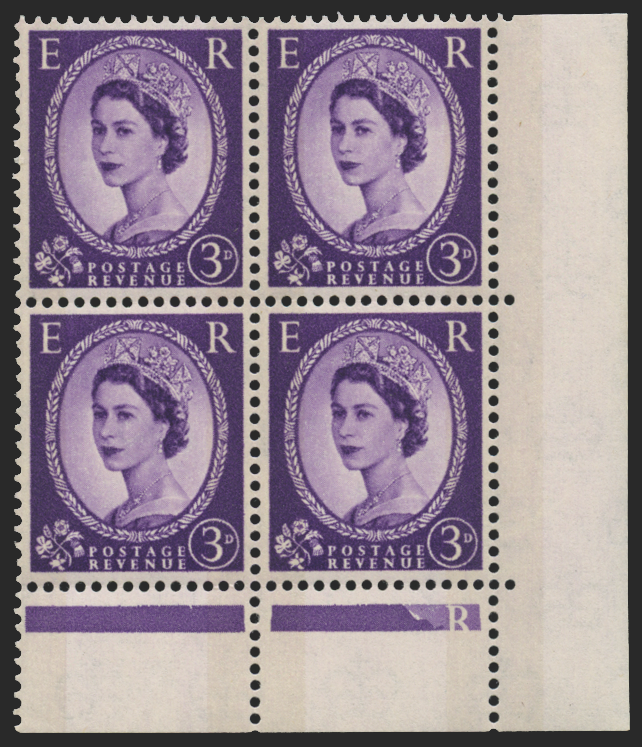 Great Britain 1960 3d deep lilac (2 Bands), SG615aa