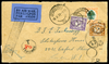 Great Britain Postage due airmail cover from South Africa, SGD14,D16