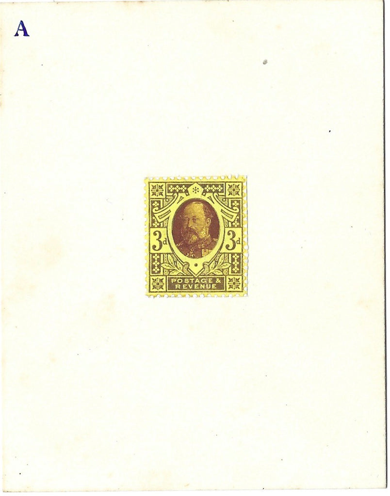 Great Britain 1901 3d Composite"Paste up" essay of the Victorian "Jubilee" series, SG232var