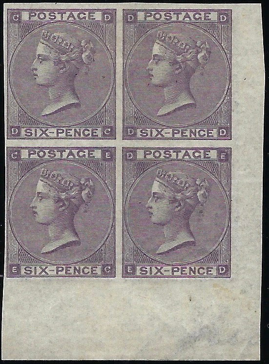 Great Britain 1864 6d Lilac Plate 4 variety, SG85a