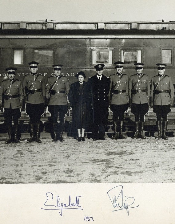 Princess Elizabeth and Prince Philip signed photograph