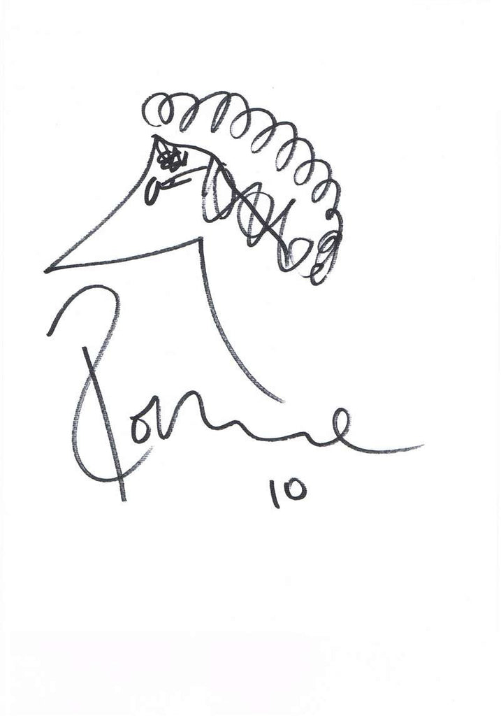 Ronnie Wood Autographed Original Sketch