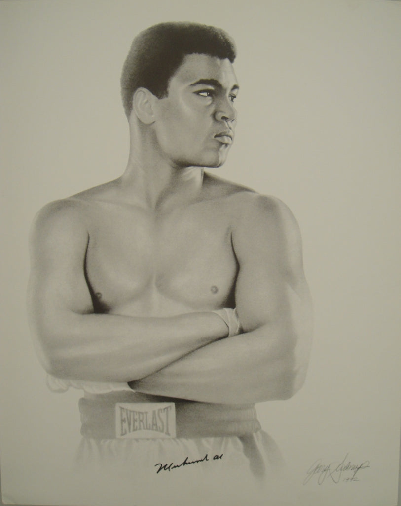 Muhammad Ali autograph on sketch