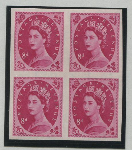 Great Britain 1955-58 8d Magenta "Wilding" (wmk St Edward's Crown), SG550var
