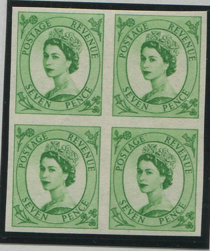 Great Britain 1955-58 Bright Green "Wilding" (Wmk St Edward's Crown), SG549var