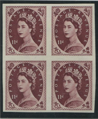 Great Britain 1952 11d Brown Purple "Wilding" (wmk Tudor Crown), SG528var