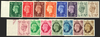 Great Britain 1937-47 1/2d-1s Definities (Dark colours). SG462/75var