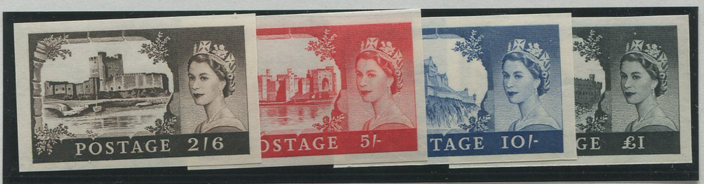Great Britain 1962 2s6d-£1 "Castles" (2nd DLR printing, Wmk Multiple Crown) SG595/8var