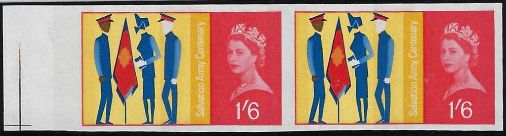Great Britain 1965 1s6d Salvation Army Centenary (Phospor) imprimaturs, SG666pvar