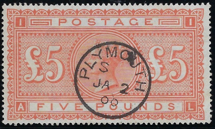 Great Britain 1882 £5 Orange Plate 1, SG137