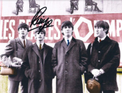 Ringo Starr signed Beatles photo