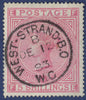 Great Britain 1882 5s rose, Plate 4 (white paper), SG134