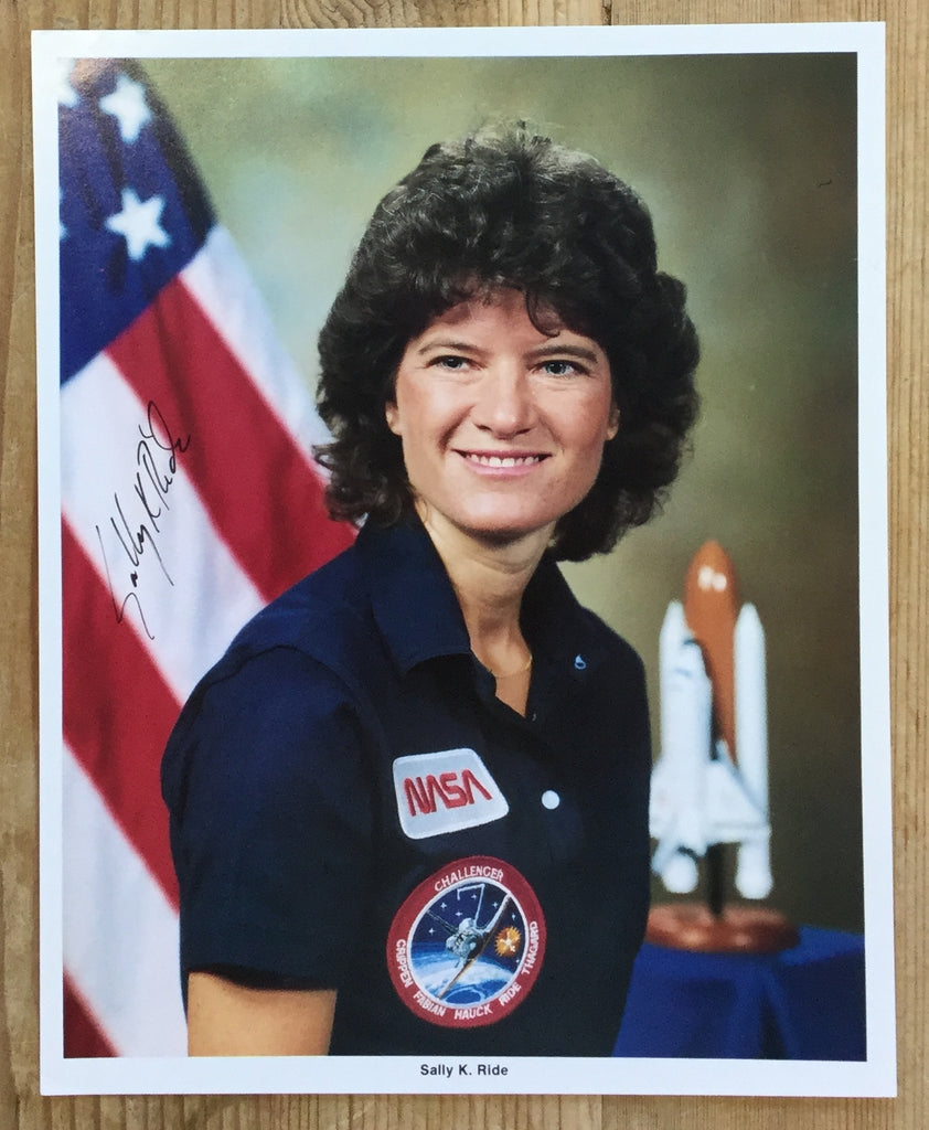 Sally Ride NASA signed photo - 1st US woman in space