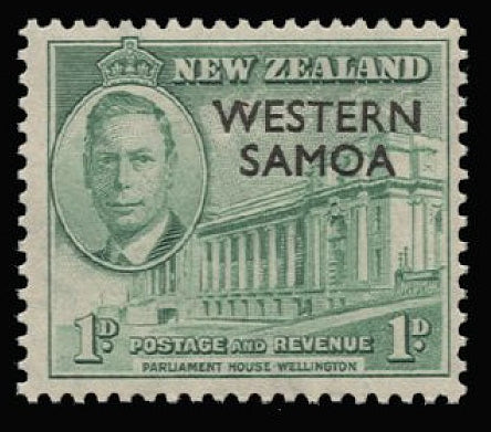 Samoa 1946 Peace 1d green SG215w