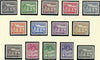 Turks and Caicos Islands 1938-45 George VI Watermark Multiple Script 1/4d to 10s bright violet set of 14, SG194/205.