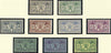New Hebrides 1925 (June) 1/2d to 5s green/yellow set of 9, SG43/51