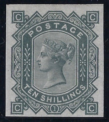 Great Britain 1878 10s Greenish grey Plate 1. SG128var