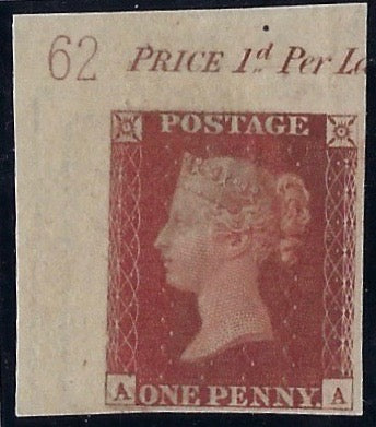 Great Britain 1841 1d Red brown Plate 62, SG8var