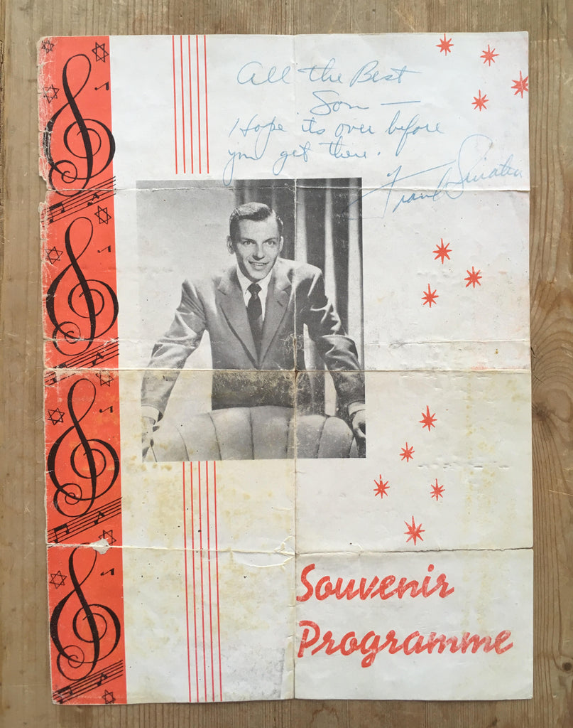 Frank Sinatra signed and inscribed programme