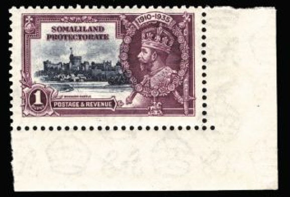 Somaliland 1935 Jubilee 1r slate and purple SG89K