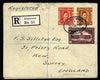 Sudan 1935  group of three registered covers from Khartoum to England SG59/66