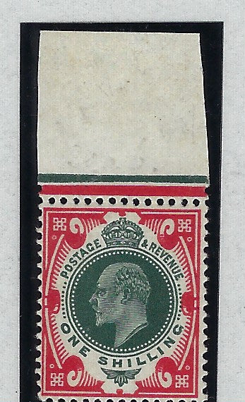 Great Britain 1911 1s Deep green & scarlet (No "Crown" Watermark), SG313var