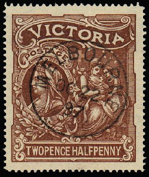 Victoria 1897 'HOSPITAL CHARITY' 2½d (2s6d) red-brown SG354
